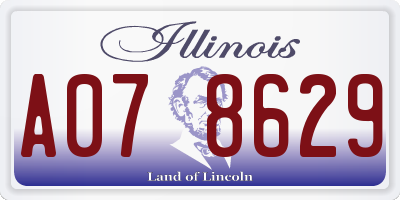 IL license plate A078629