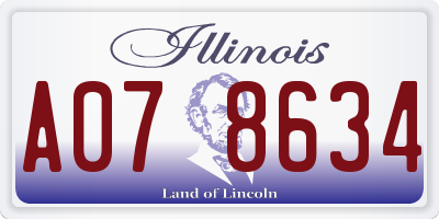 IL license plate A078634