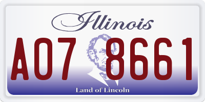 IL license plate A078661