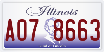 IL license plate A078663