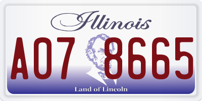 IL license plate A078665