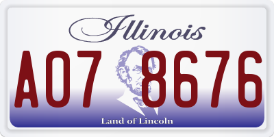 IL license plate A078676