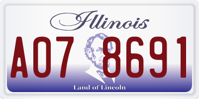 IL license plate A078691