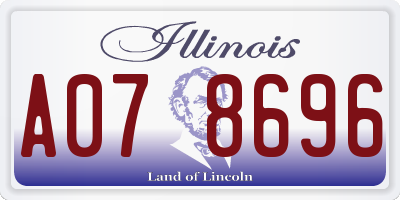 IL license plate A078696