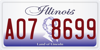 IL license plate A078699