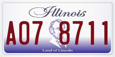 IL license plate A078711