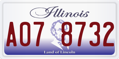 IL license plate A078732