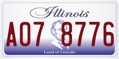 IL license plate A078776