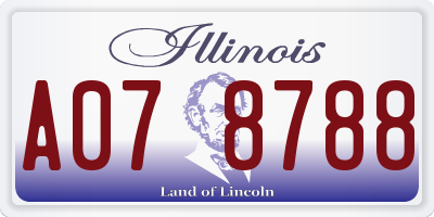 IL license plate A078788