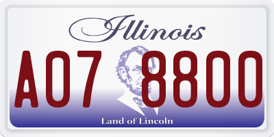 IL license plate A078800