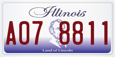IL license plate A078811