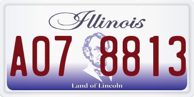 IL license plate A078813