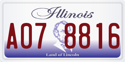 IL license plate A078816