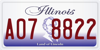 IL license plate A078822