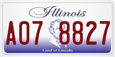 IL license plate A078827