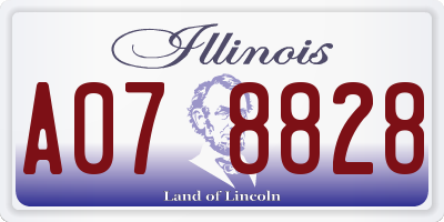 IL license plate A078828