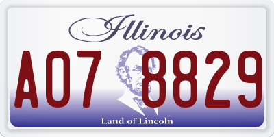 IL license plate A078829