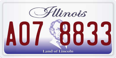 IL license plate A078833