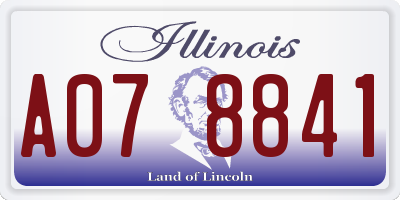 IL license plate A078841