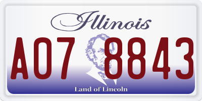 IL license plate A078843