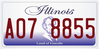 IL license plate A078855