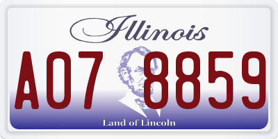 IL license plate A078859