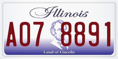 IL license plate A078891