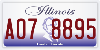 IL license plate A078895