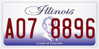 IL license plate A078896