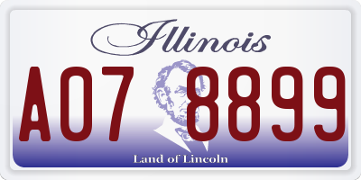 IL license plate A078899
