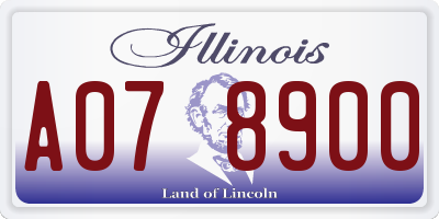 IL license plate A078900