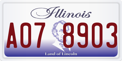 IL license plate A078903