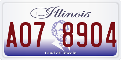 IL license plate A078904