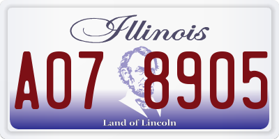 IL license plate A078905