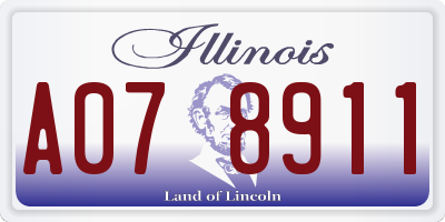 IL license plate A078911