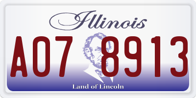 IL license plate A078913
