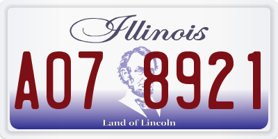 IL license plate A078921