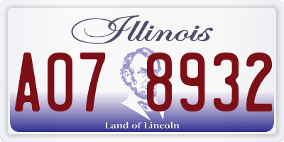 IL license plate A078932