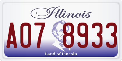 IL license plate A078933