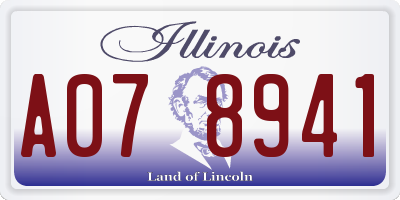 IL license plate A078941