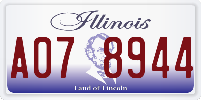 IL license plate A078944