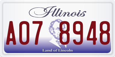 IL license plate A078948