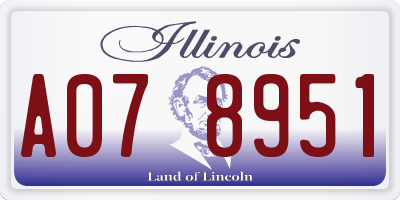 IL license plate A078951