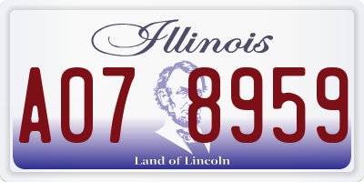 IL license plate A078959