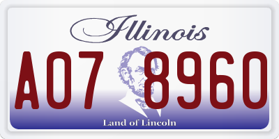 IL license plate A078960