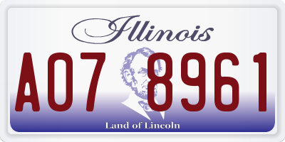 IL license plate A078961