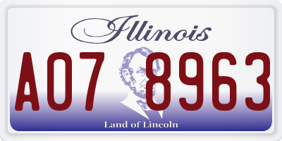 IL license plate A078963
