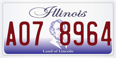 IL license plate A078964