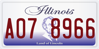 IL license plate A078966