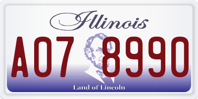 IL license plate A078990
